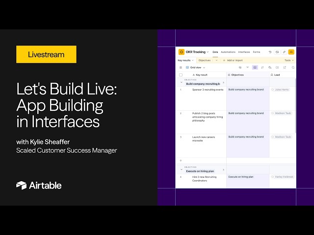 Let's Build Live: App Building in Interfaces