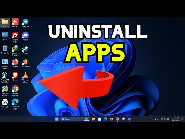 HOW TO UNINSTALL APPS ON WINDOWS 11