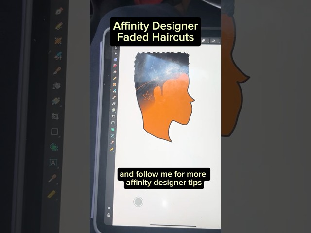 How to Draw Faded Haircuts in Affinity Designer 2 (No Brushes Needed!) #affinitydesigner2 #barberart