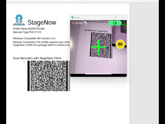 Zebra WS301 OS Update w/ StageNow