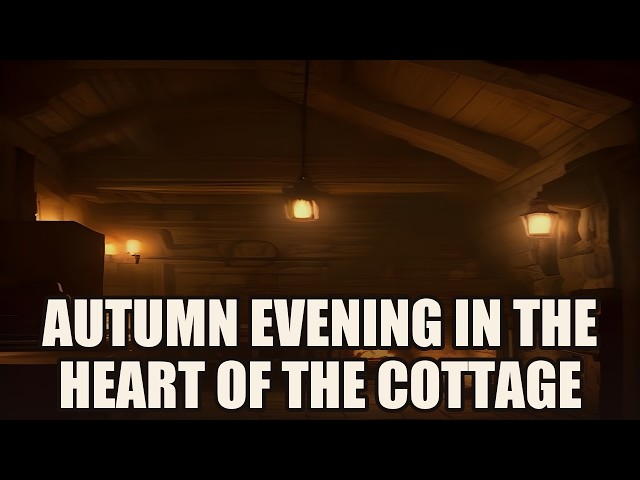 A warm cottage kitchen on a quiet autumn evening 🌧️ | Cozy Sleep Story for Grown Ups (Rain & Fire S