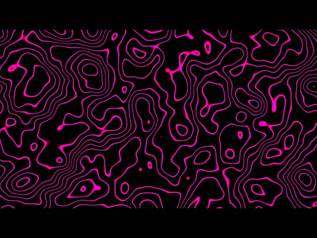 LoopVibe 4K - Neon Pink Topographic Lines in 4K (2 Hours) - (No Audio)