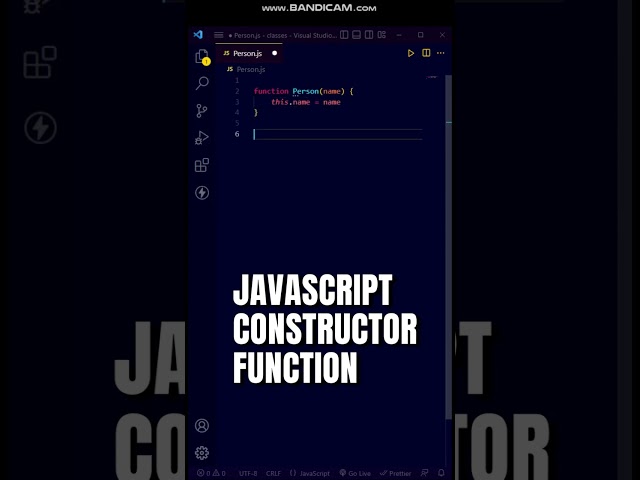 First JavaScript Constructor Function 😃😃😃 #shorts #youtubeshorts #programming #javascript