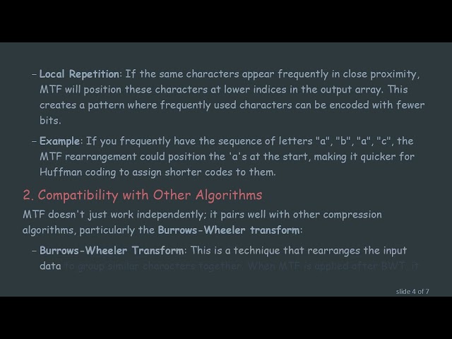 How Move to Front Algorithm Enhances Huffman Coding for Text Compression