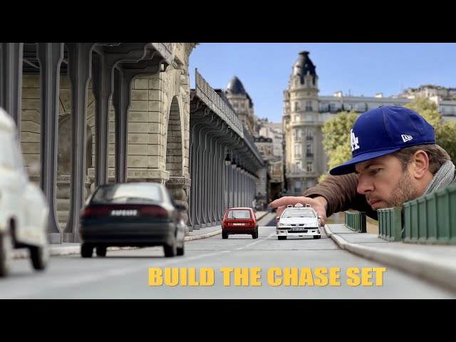 TAXI 2 : making the Police car Pileup movie set. Full video, tutorial with miniatures