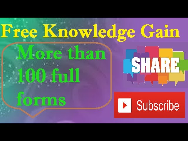 Important Full Forms - Full Form -  More Than 100 Abbreviations