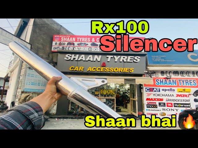 Yamaha Rx100 silencer 🔥 || shaan bhai || shaan car modification 🤗 sitarganj ￼￼ || price ⁉️