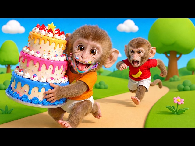 CUMPLEAÑOS FELIZ Bebé Mono | Canciones Infantiles | Canciones Para Niños