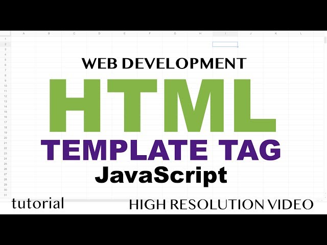 HTML Template Tag - HTML5 & JavaScript - Part 8