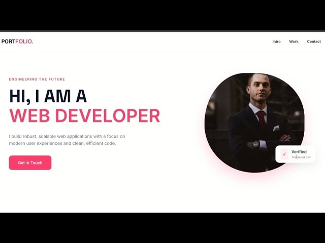 Modern Web Developer Portfolio Websites Design | HTML CSS Portfolio UI 🔥