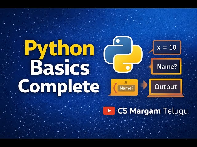 Python Basics Explained | Variables, Input & Output | CS Margam