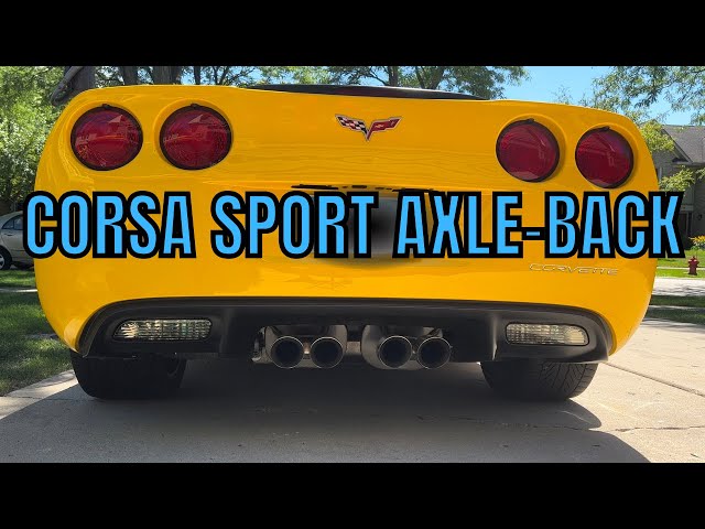 LS2 C6 Corvette Corsa Sport Axle-Back Exhaust (Before And After)