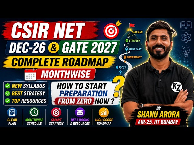 CSIR NET DEC 2026 & GATE 2027  || how to study in remaining time ||  CSIR NET Physics Raodmap Shanu