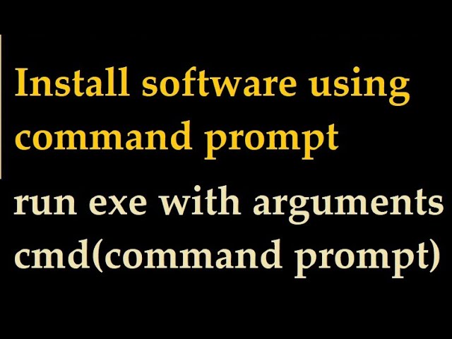 install software using command prompt windows 10 | install software using cmd windows 11