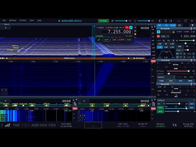 AetherSDR - FLEX-6500 Live