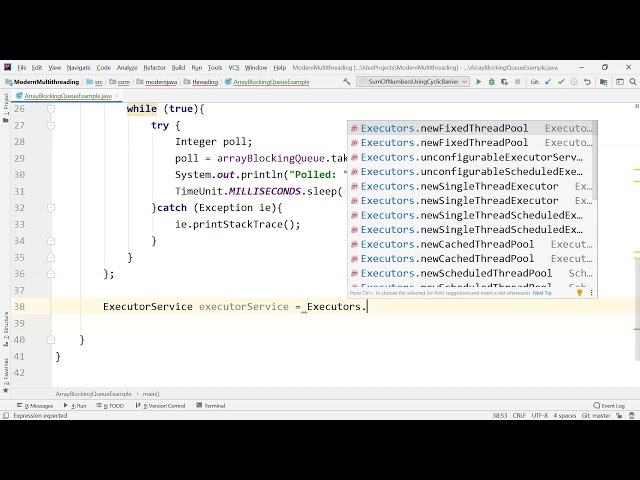 Java Array Blocking Queue with example