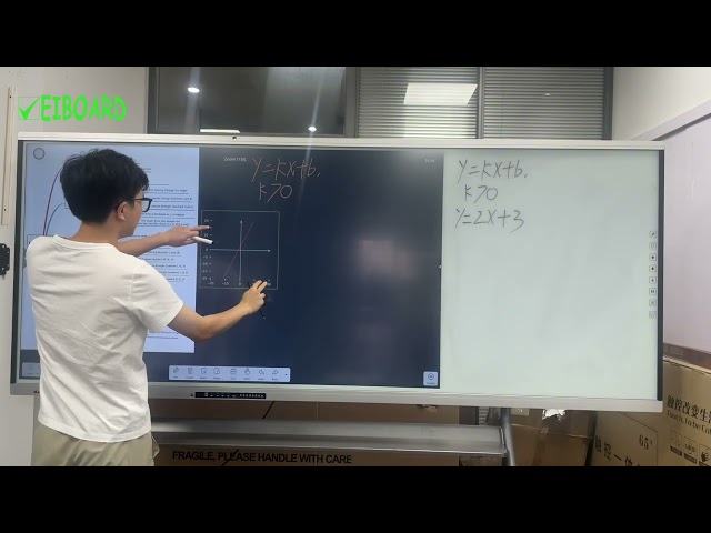 How AI Smart Blackboard Makes Math Teaching More Efficient | 108“ Recordable Smart Board Demo