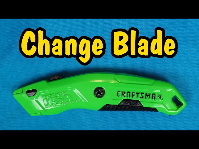 How to Change the Blade on a Green Craftsman High Visibility Utility Knife (Switch Out Retractable)