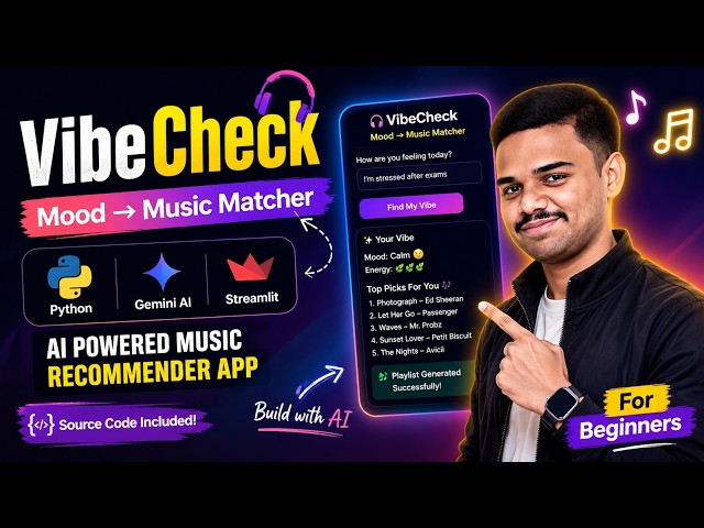 I Built an AI App That Understands Your Mood 😳🎵 || Gemini AI + Streamlit Project