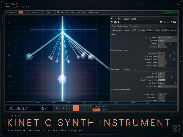 Kinetic Synth Instrument - [TouchDesigner + Ableton Live - Project Files]