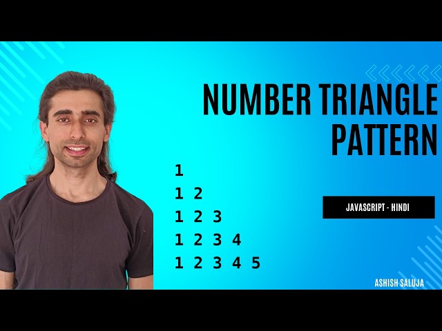 Number Triangle Pattern JavaScript | Pattern Printing #javascript #logicbuilding #interview #hindi