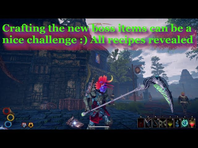 Outward June 19 th patch - All secret recipes using boss materials - how to craft the new boss items