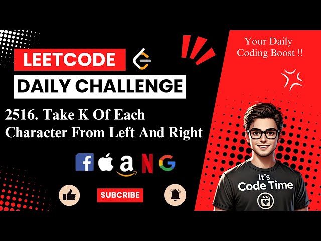 2516. Leetcode Daily | Medium | DSA | FAANG | C++ | Solution + Analysis (Must Watch !!)