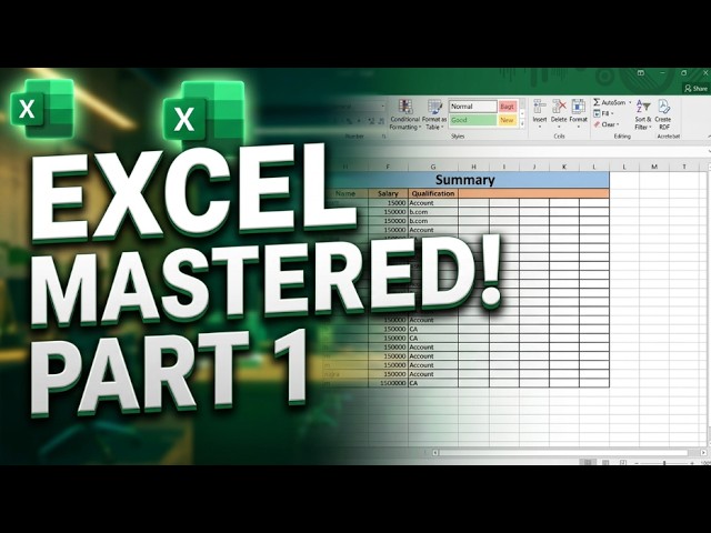 MS Excel Full Course Basic to Advance Part 1 | MS Excel Tutorial for Beginners