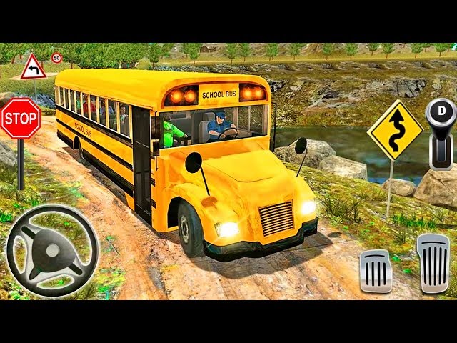 Offroad High School Bus Driver Simulator - Bus Driving Simulator 3D - Android GamePlay