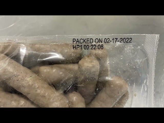 TIJ Printing on Film Packaging for Sausages | X1Jet Thermal Inkjet Printer