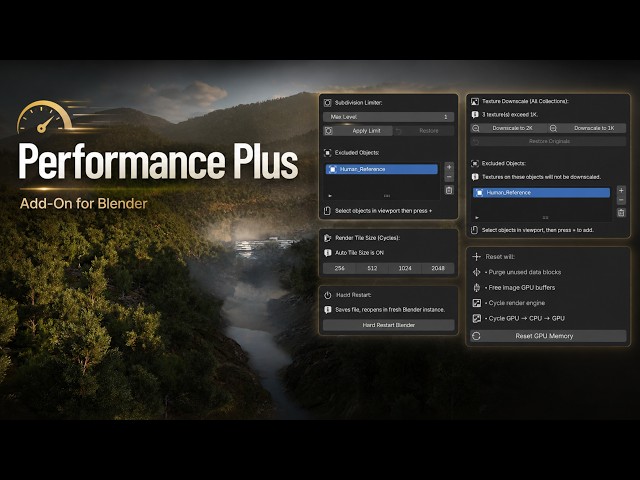 Performance Plus Add-on for Blender!