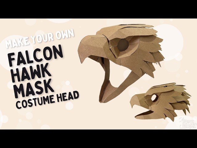 DIY Falcon Hawk Mask made out of cardboard