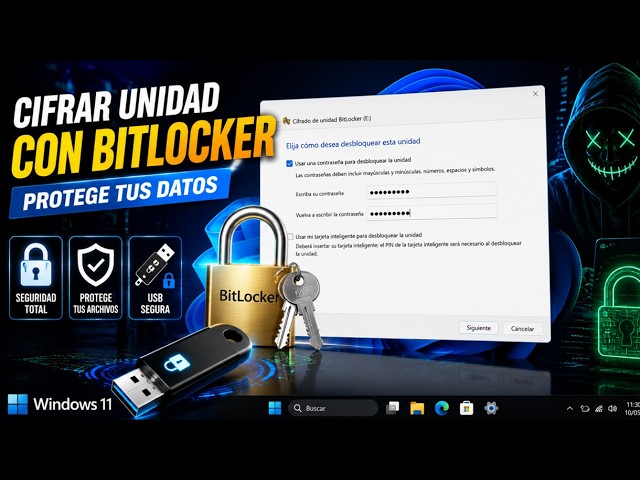 Protege tus Archivos con BitLocker 🔍 Como Cifrar una USB, Disco Duro y Unidades en Windows 10 y 11 ✅