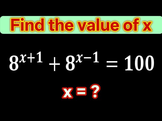 Brain Buster Olympiad Math Problem | Find the value of x?