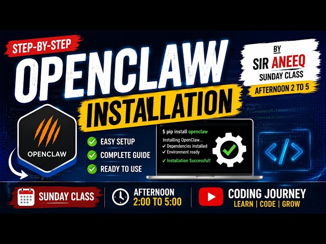 #OpenClaw #Part_2#AI #AgenticAI #InstallationGuide #Programming #CodingTutorial #SundayClass 