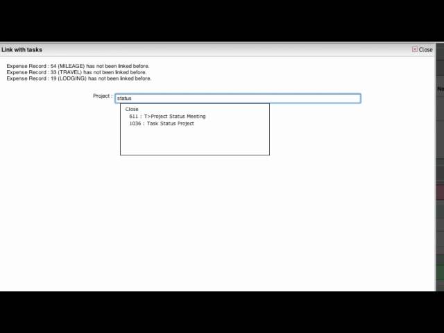 Link Expenses to a Project