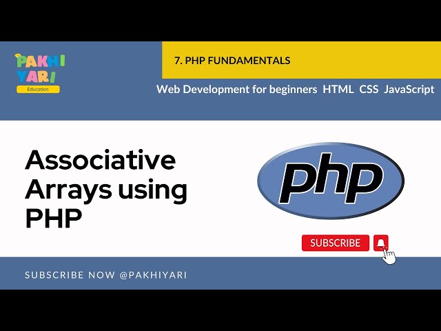 Associative Arrays using PHP