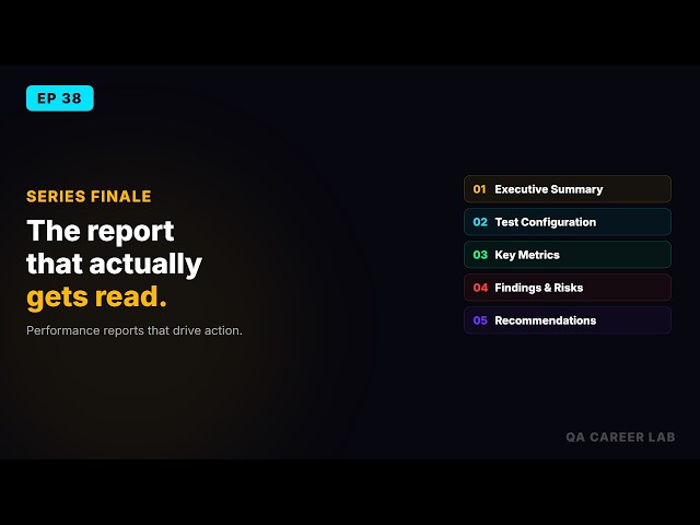 Writing a Performance Test Report | QA Career Lab