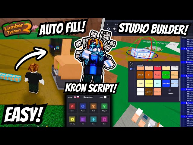 EASY| How To Use Auto Fill and Studio Builder! Kron Script! - Lumber Tycoon 2