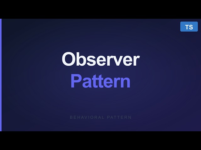 Typescript Design Patterns - Observer Pattern