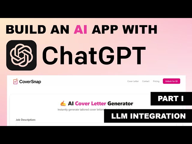 Build an AI App with ChatGPT (Next.js + OpenAI) | Part I: LLM Integration