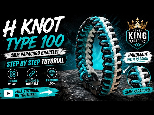 H Knot Type 100 Advanced 2mm Paracord Bracelet Full Tutorial #paracordbracelet #handmade #tutorial