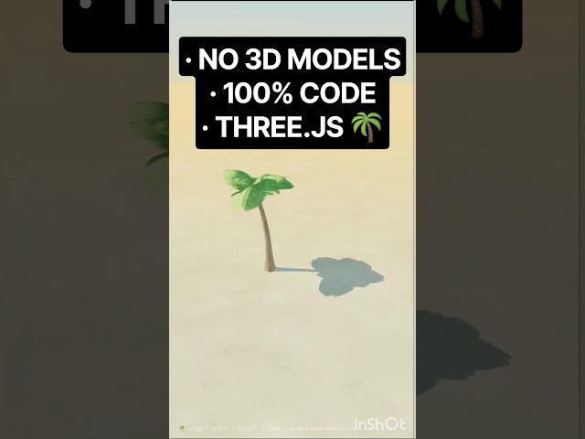I Coded a Realistic Palm Tree in Three.js — No 3D Models! 🌴  #Threejs #Code #realistic