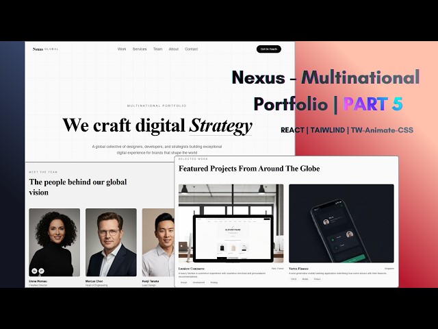 Build a Modern Portfolio with ReactJS and TailwindCSS | Part 5