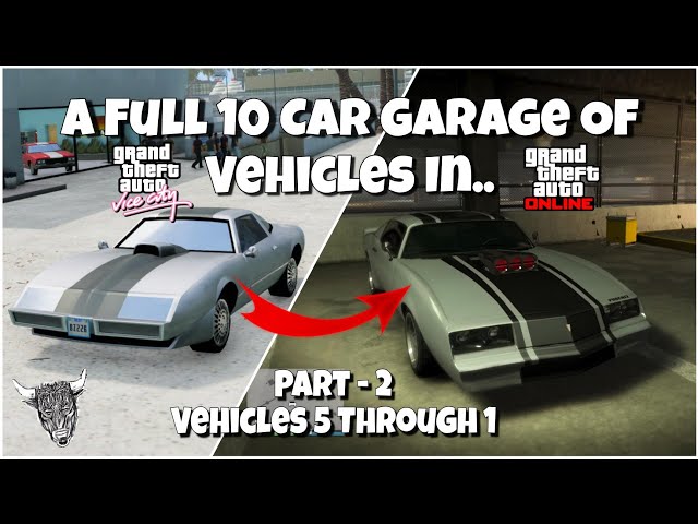 Full 10 Car Garage Of Vice City Vehicles In GTA Online Part 2 Vehicles 5 - 1