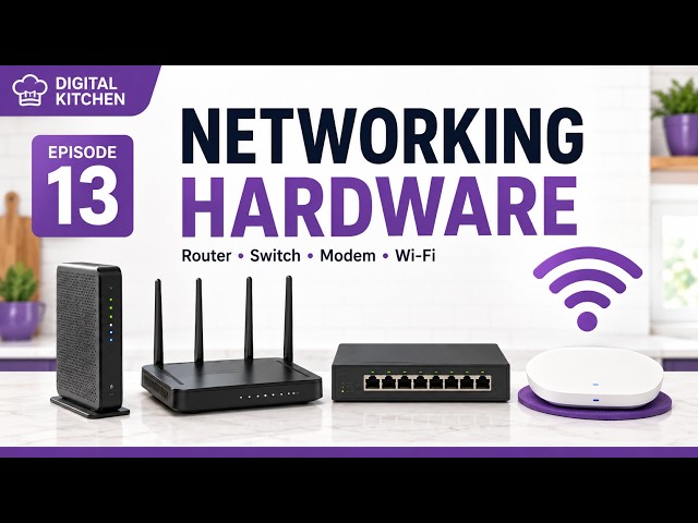 CompTIA A+ Networking Hardware Explained for Beginners | Router, Switch, Modem, Wi-Fi & Ethernet