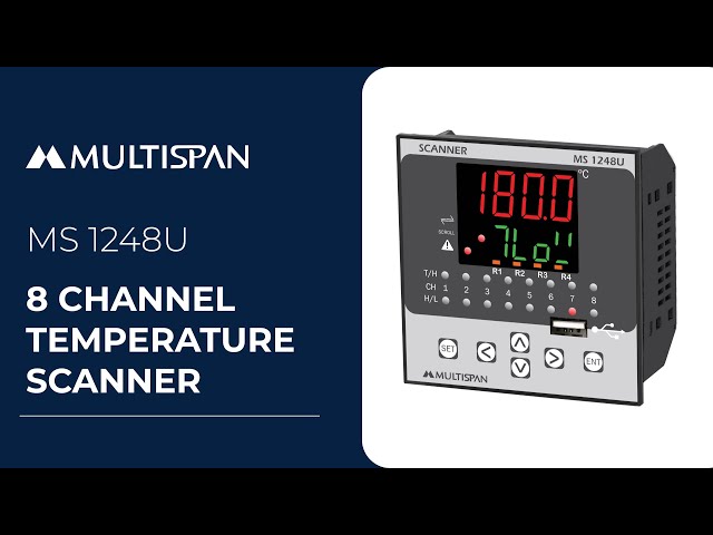 Multispan MS 1248U: 8 channel temperature scanner