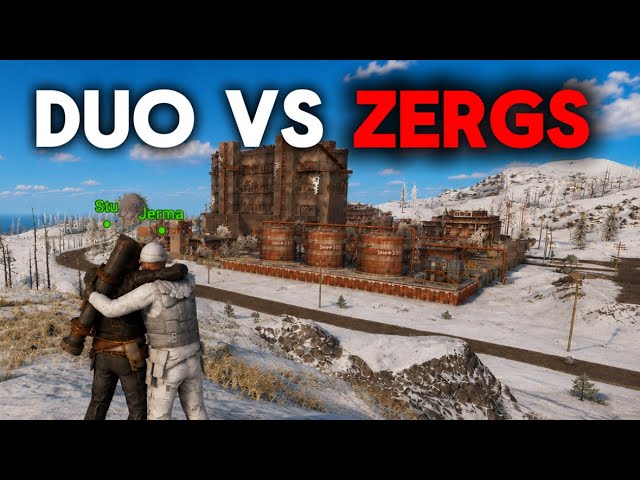 How a DUO destroys ZERGS - Rust Console