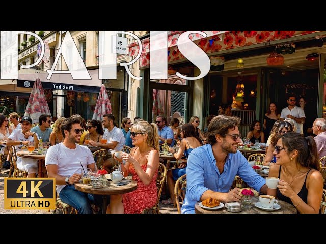 🇫🇷Paris 4K 120FPS] Paris Art Exhibition & Famous Café Street Walk  21/July/2026