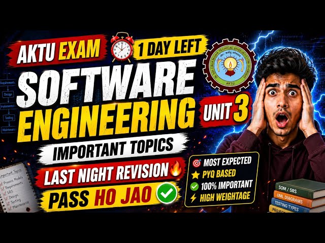 Software Engineering Unit 3 | Last Night Revision AKTU |